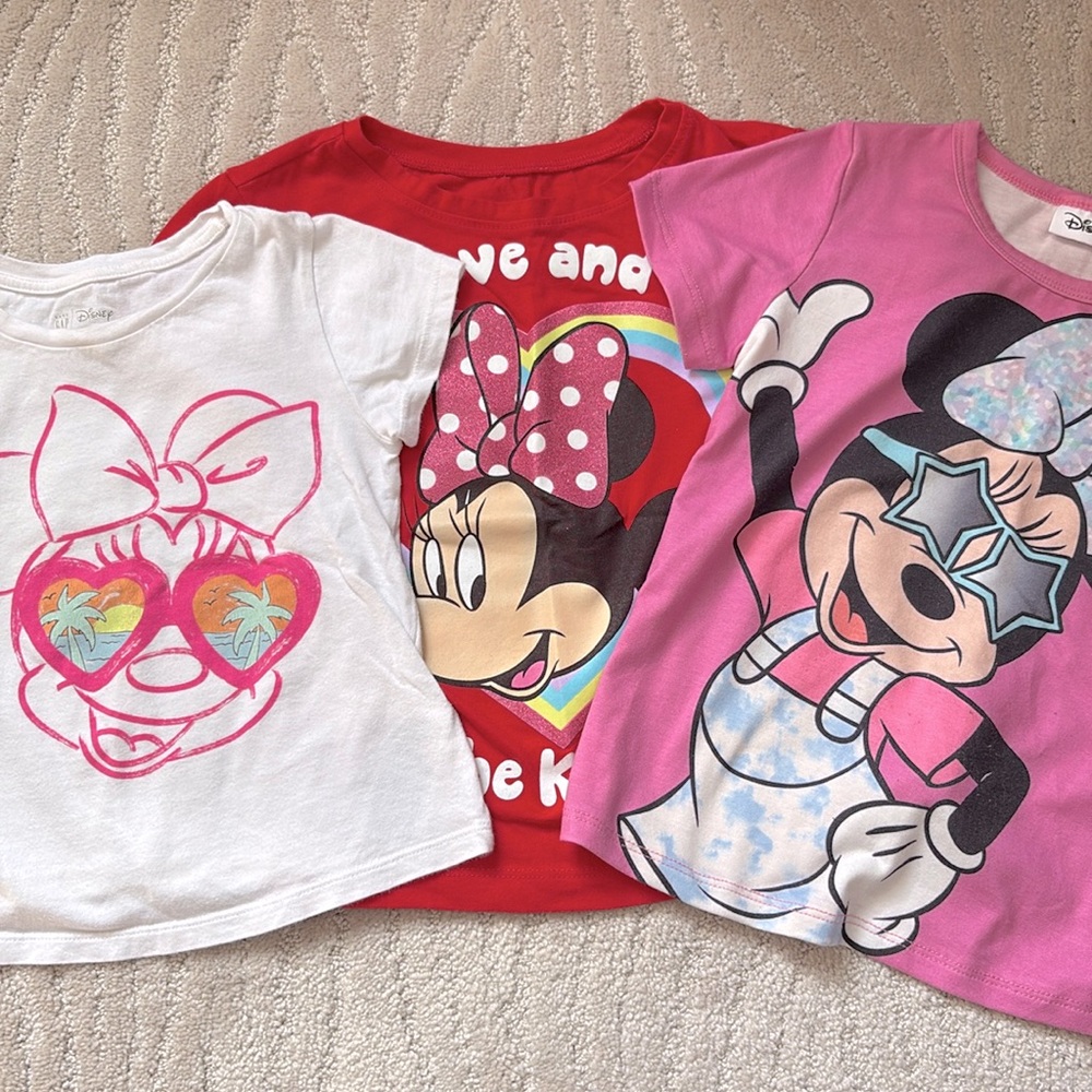 Lot of 3 Disney Minnie Mouse Shirts size 4/5